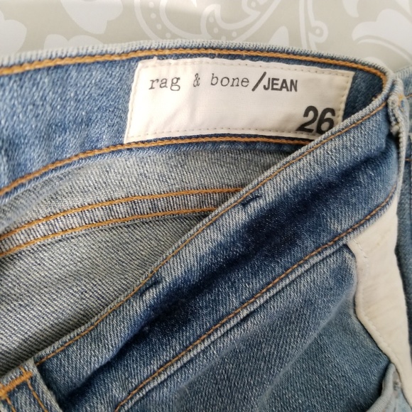 Rag & Bone Skinny Racer ankle zip relay wash sz 26 - Picture 3 of 6